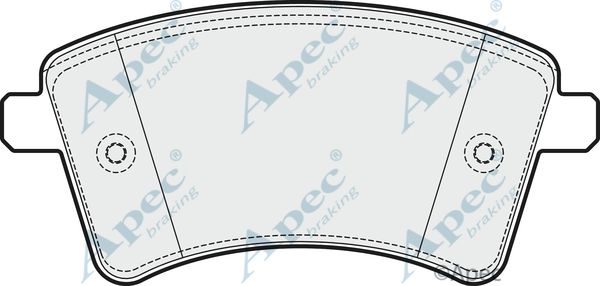 APEC BRAKING Комплект тормозных колодок, дисковый тормоз PAD1656